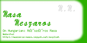 masa meszaros business card